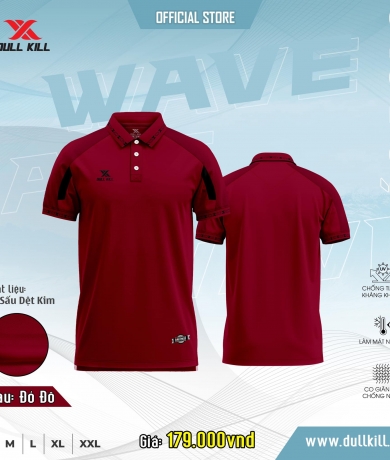 Áo thun Polo WAVE đỏ đô