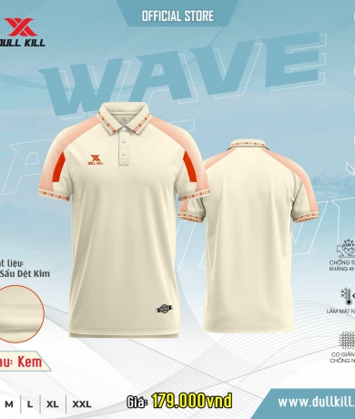 Áo thun Polo WAVE kem