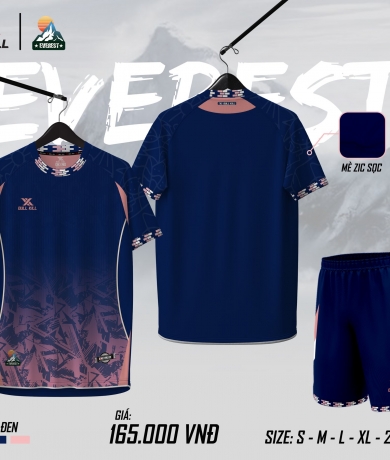 Áo không logo EVEREST xanh đen
